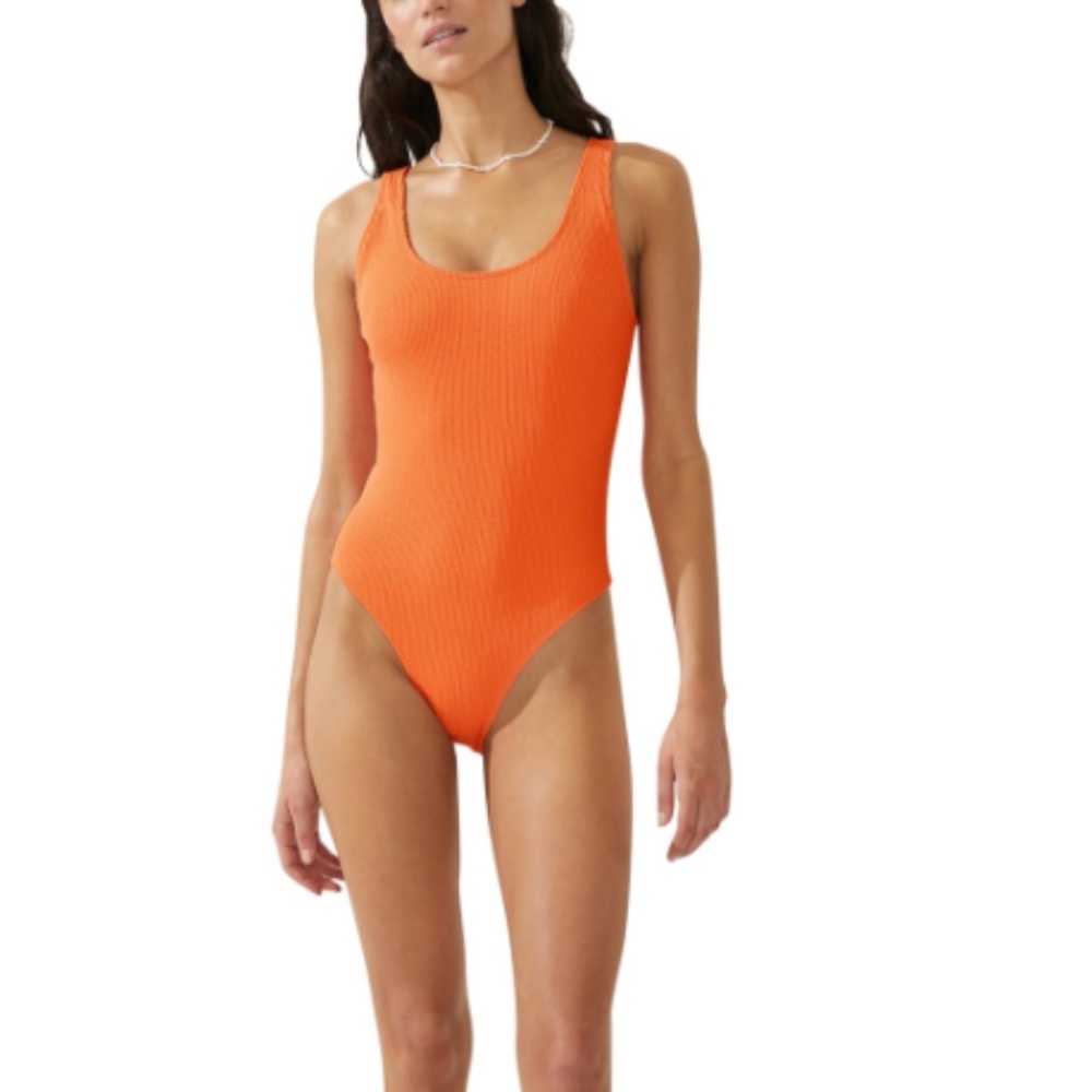 NWT Cotton on Women's Low-Back One-Piece Swimsuit - Orange
